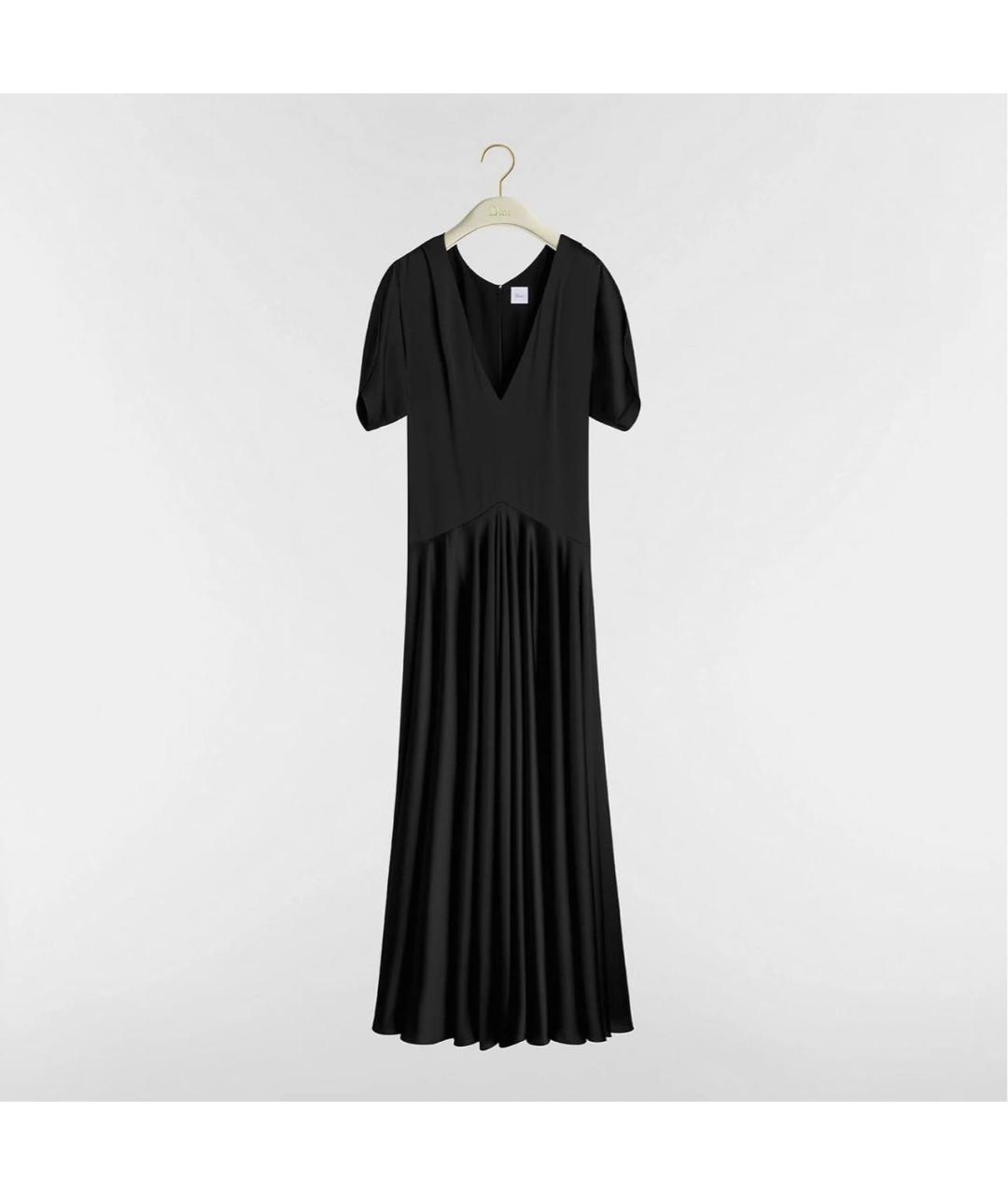 CHRISTIAN DIOR Черное ацетатное вечернее платье, фото 8