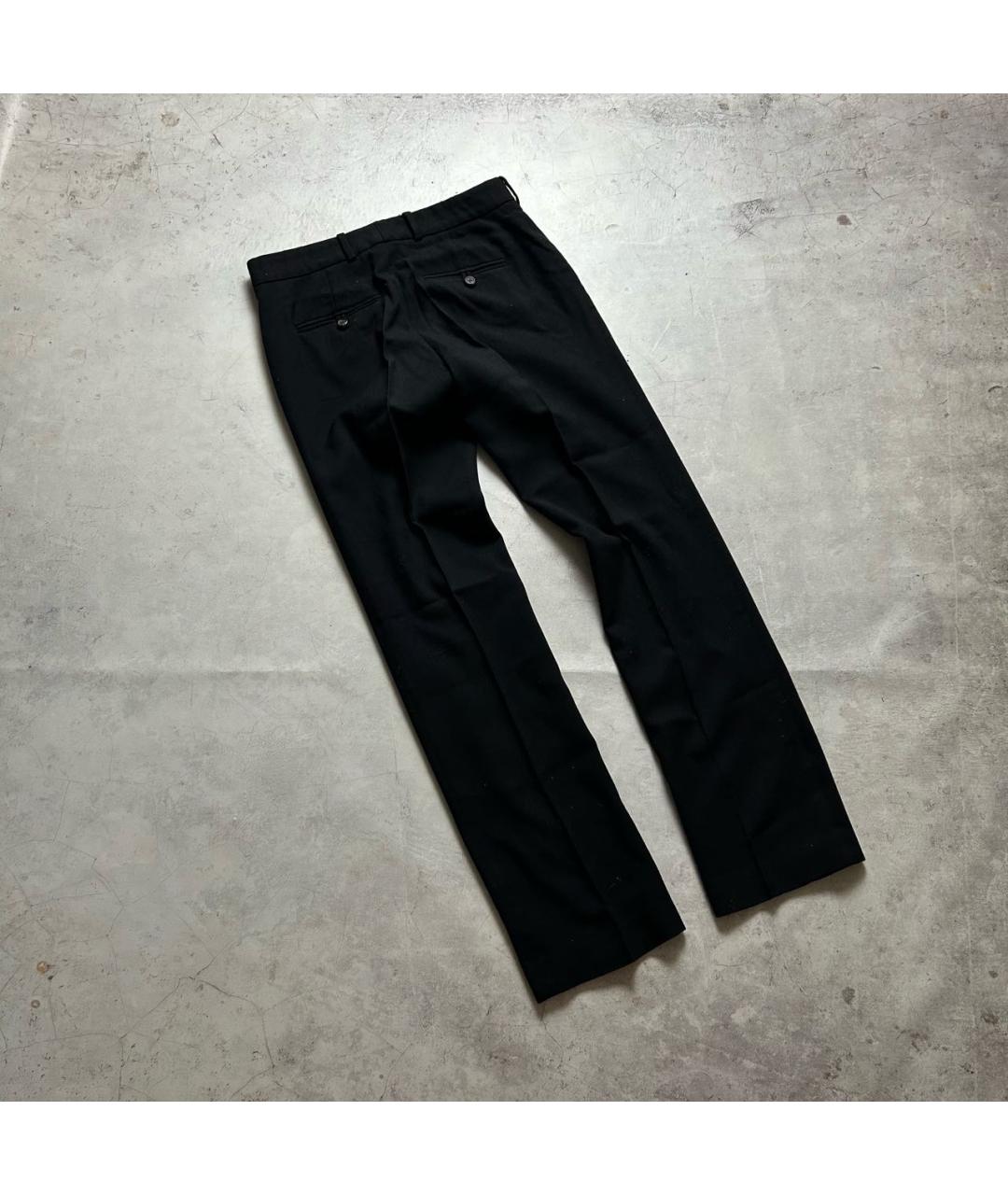 RALPH LAUREN Черные шерстяные прямые брюки, фото 2