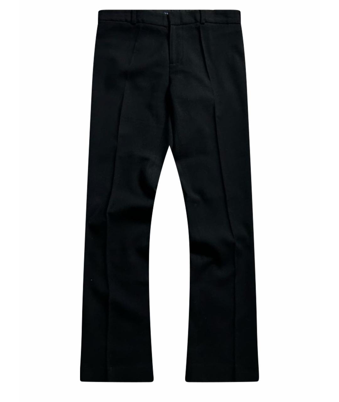 RALPH LAUREN Черные шерстяные прямые брюки, фото 1