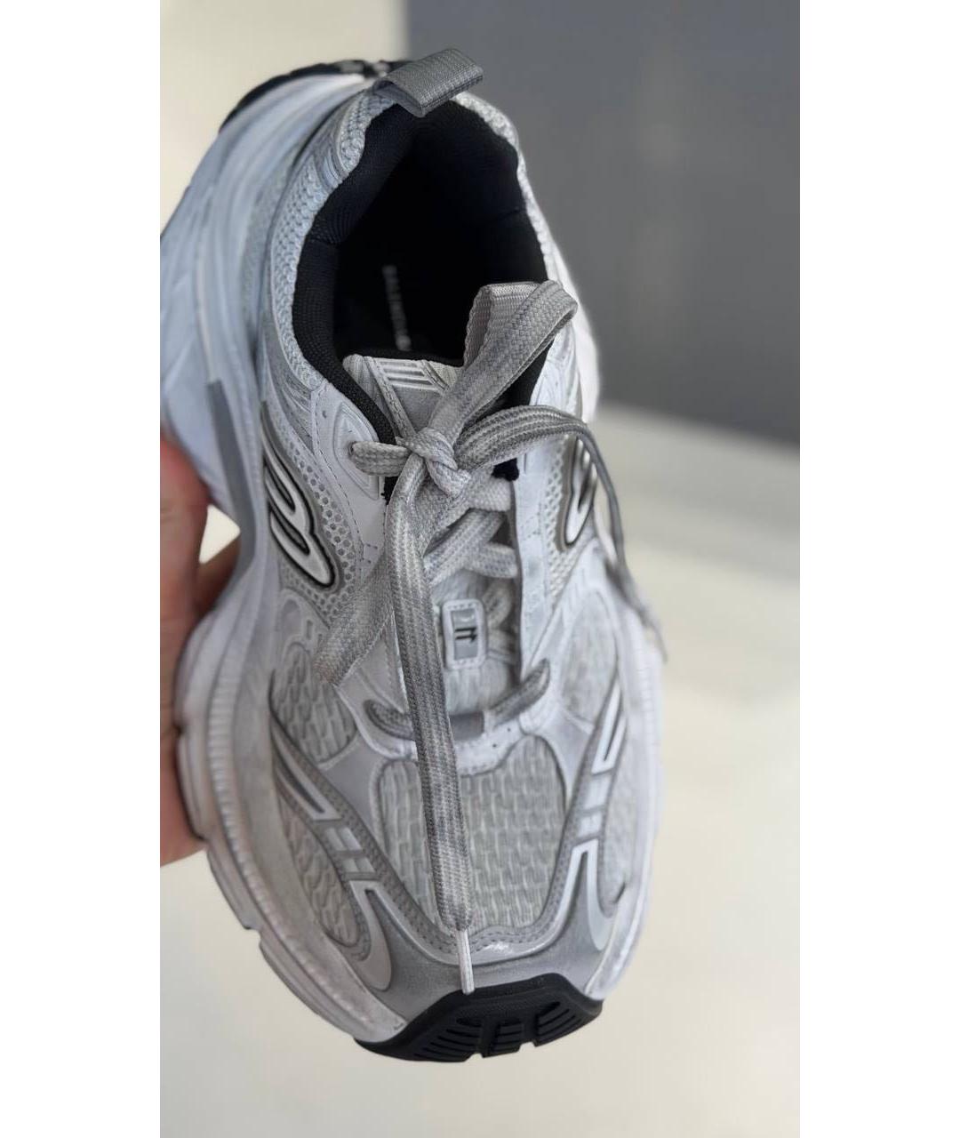 BALENCIAGA Белые кожаные кроссовки, фото 3