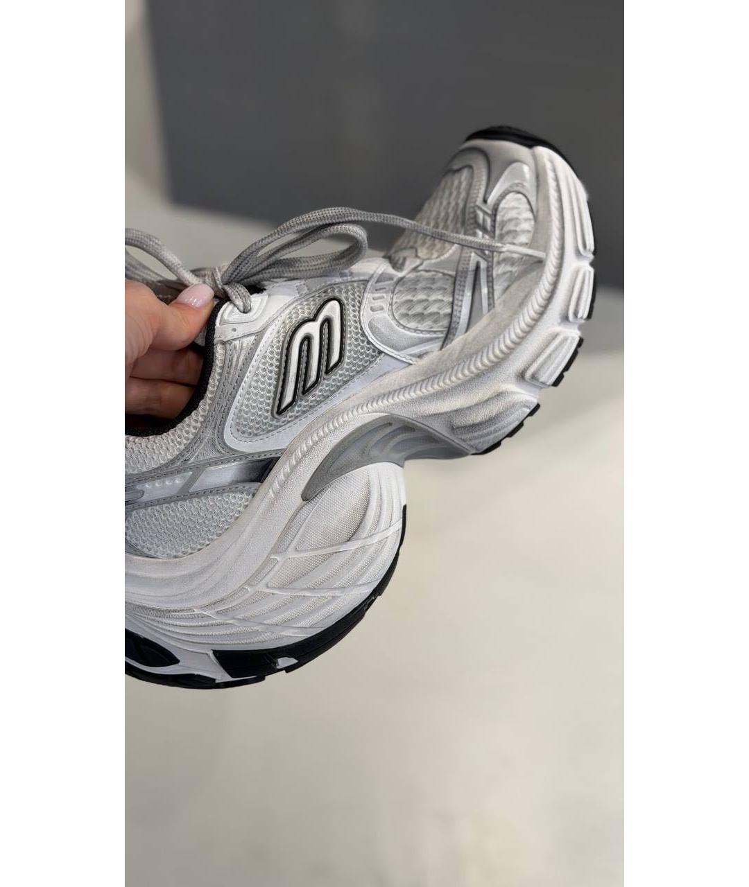 BALENCIAGA Белые кожаные кроссовки, фото 2