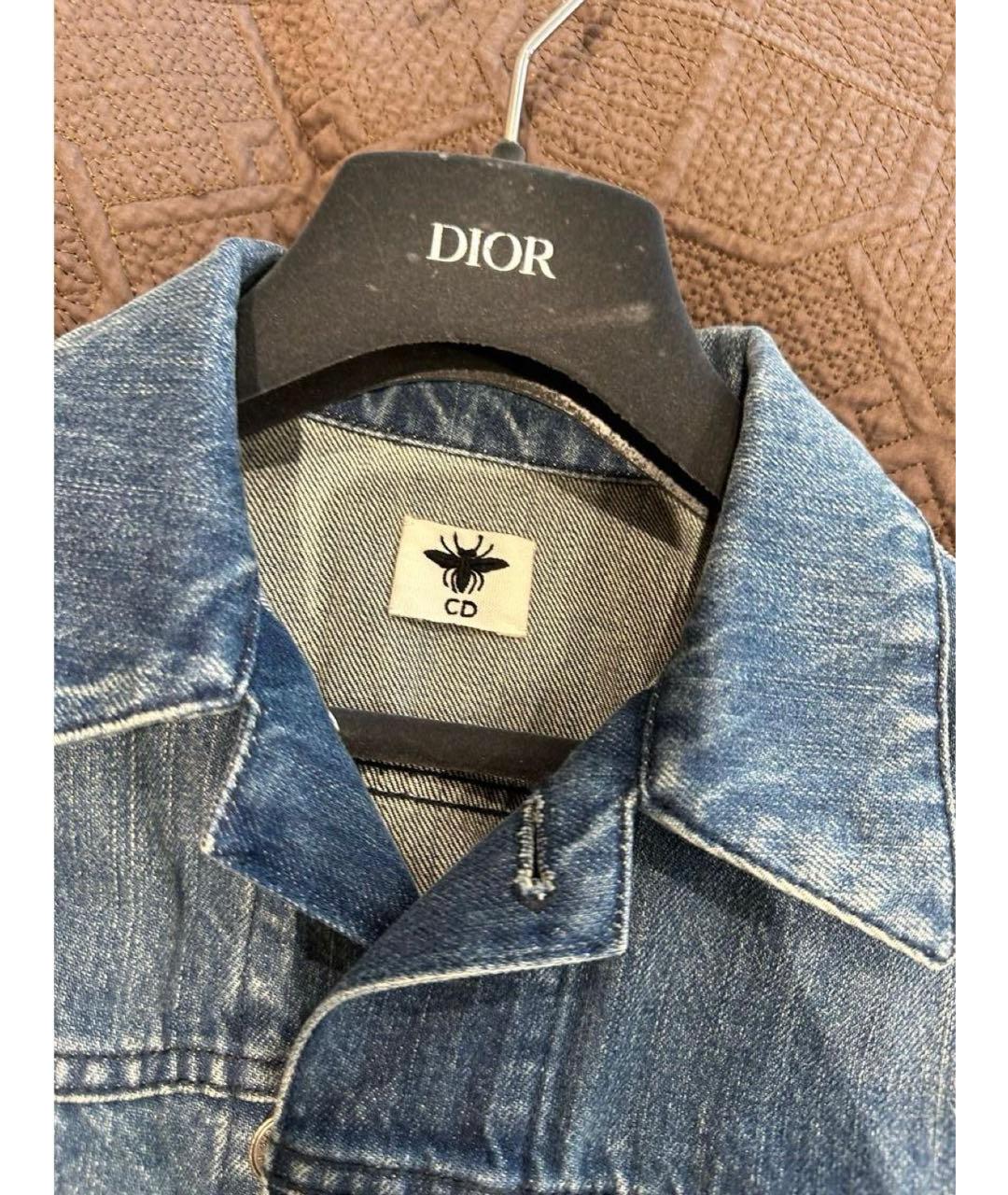 CHRISTIAN DIOR Синяя хлопковая куртка, фото 3