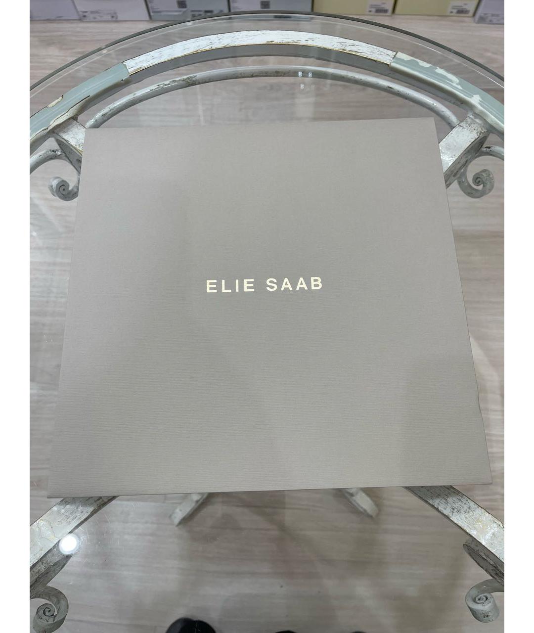 ELIE SAAB Коричневый шелковый платок, фото 4