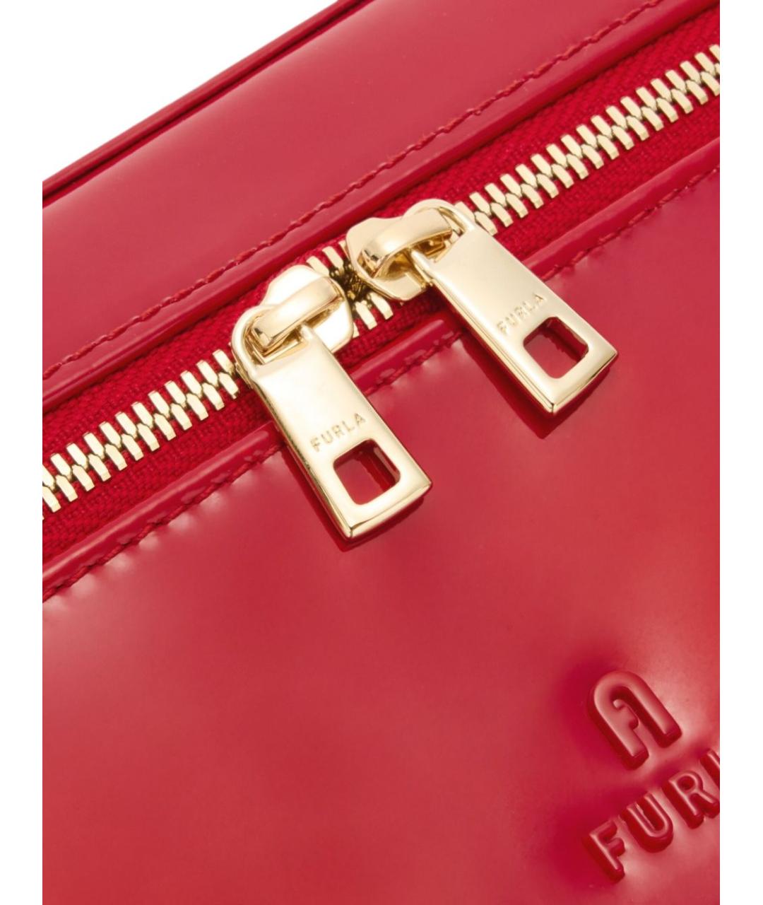 FURLA Красная кожаная сумка через плечо, фото 3