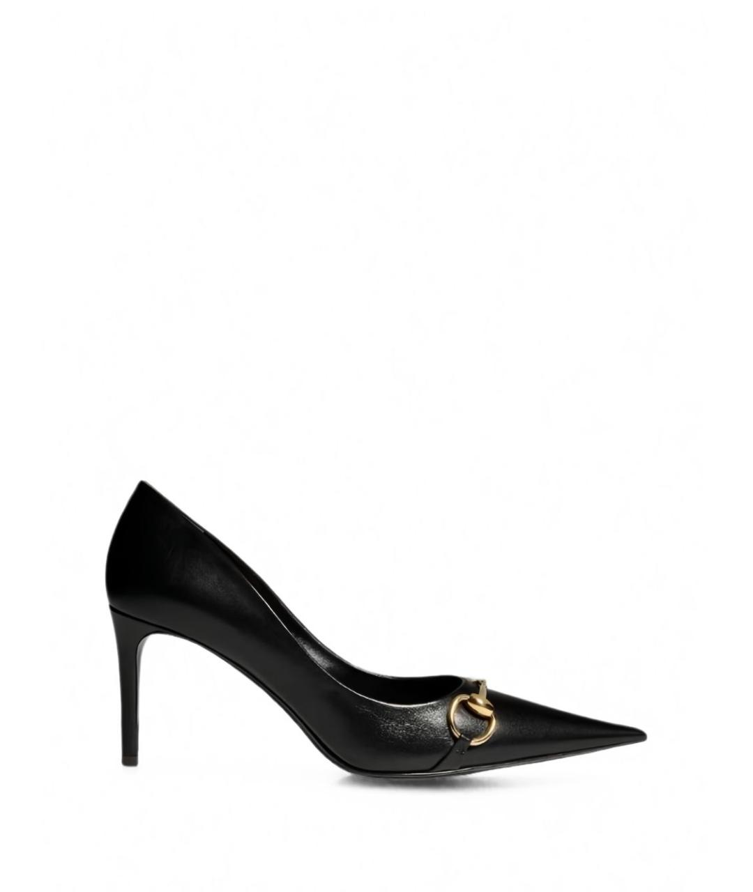 GUCCI Черные кожаные туфли, фото 3