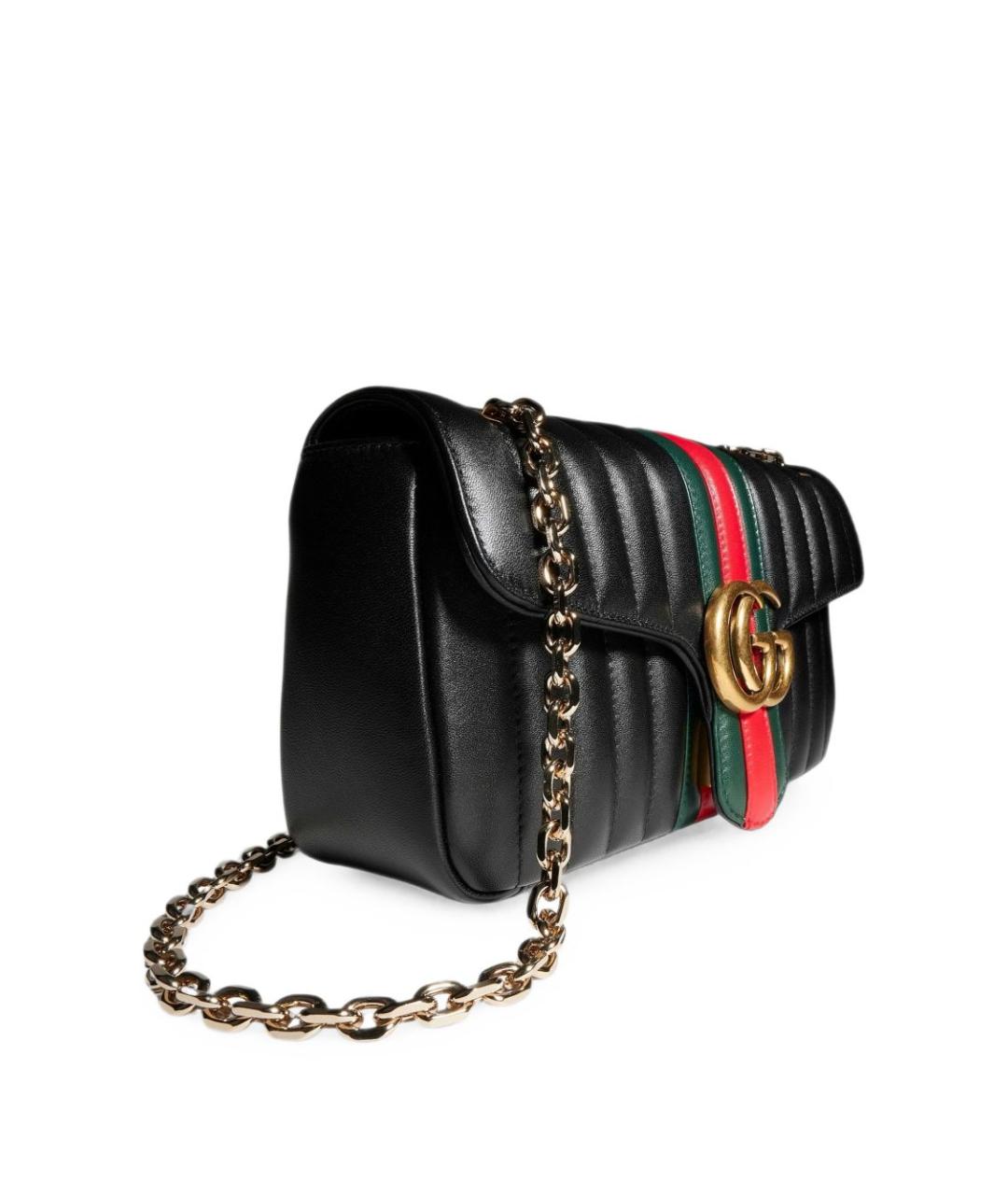 GUCCI Черная кожаная сумка через плечо, фото 5
