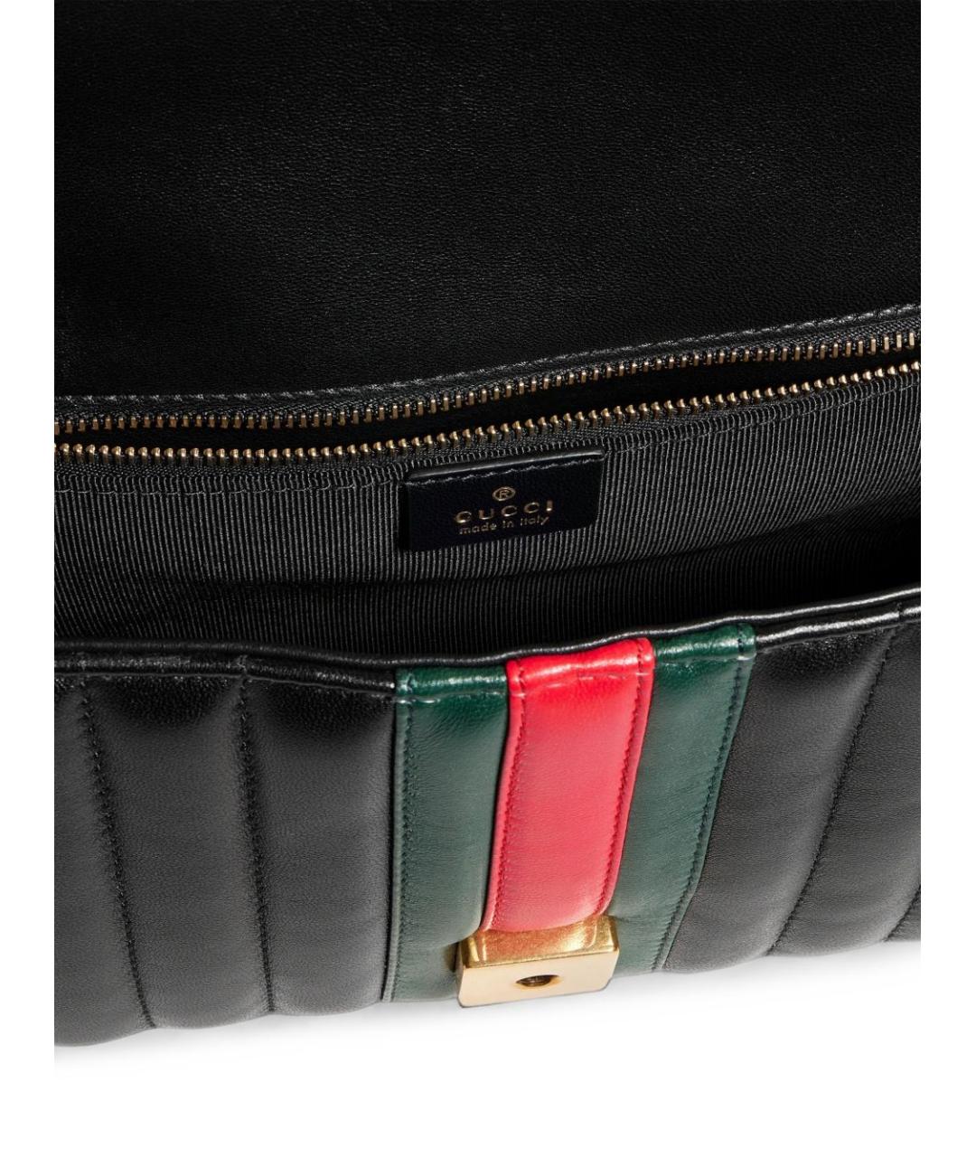 GUCCI Черная кожаная сумка через плечо, фото 2