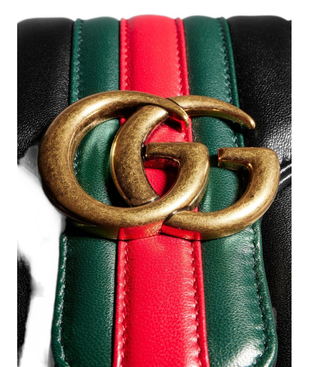 GUCCI Черная кожаная сумка через плечо, фото 4