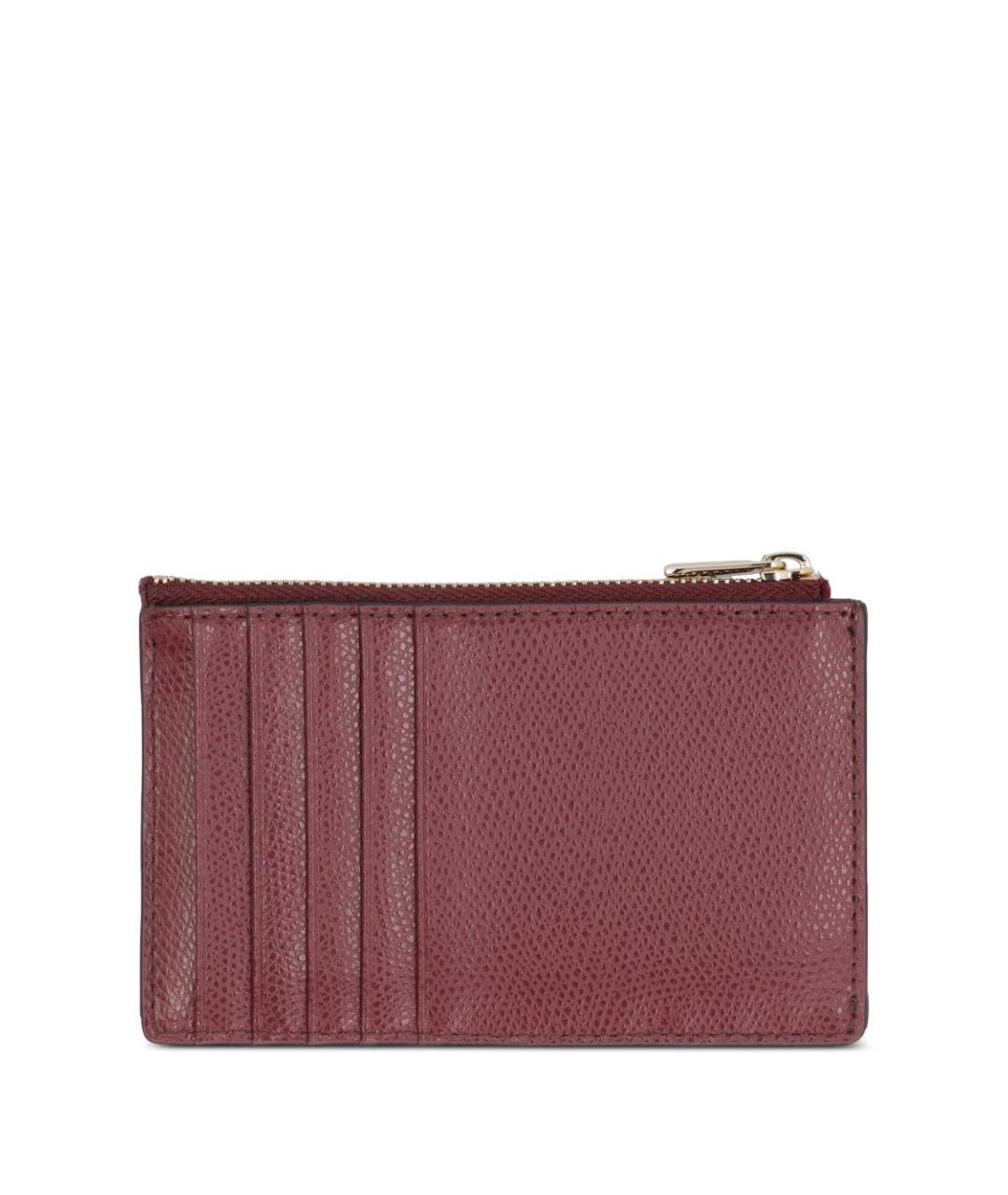 FURLA Бордовый кожаный кошелек, фото 2