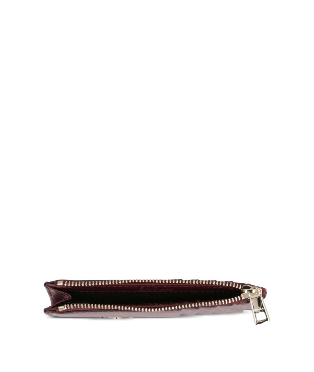 FURLA Бордовый кожаный кошелек, фото 3
