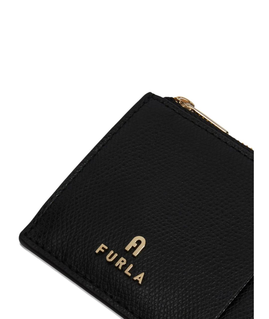 FURLA Черный кожаный кошелек, фото 4