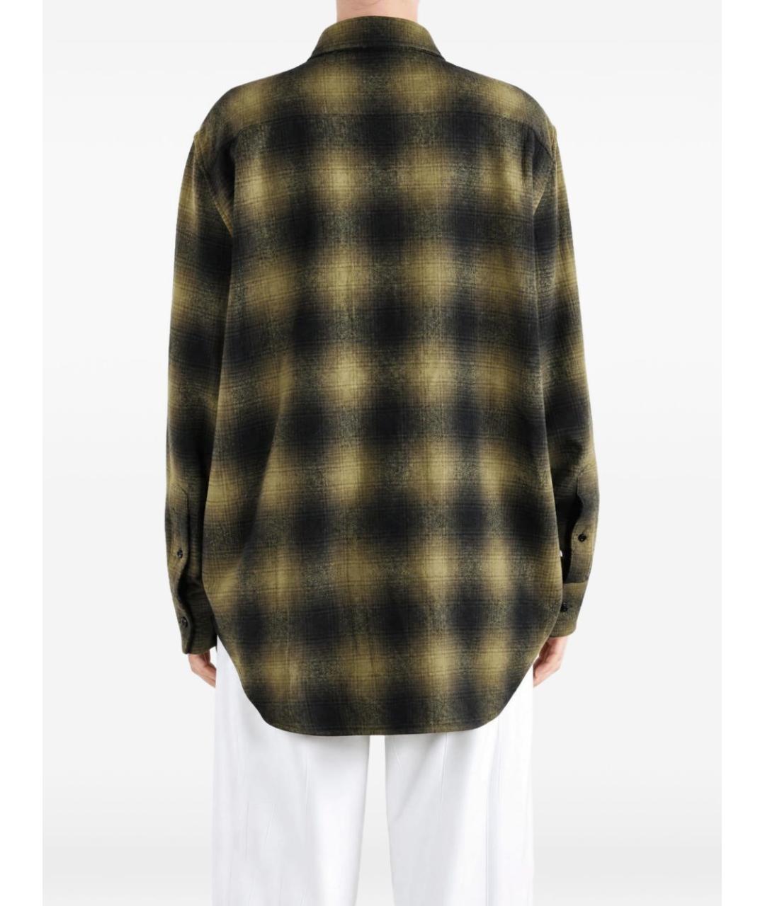 BALENCIAGA Хаки шерстяная рубашка, фото 4