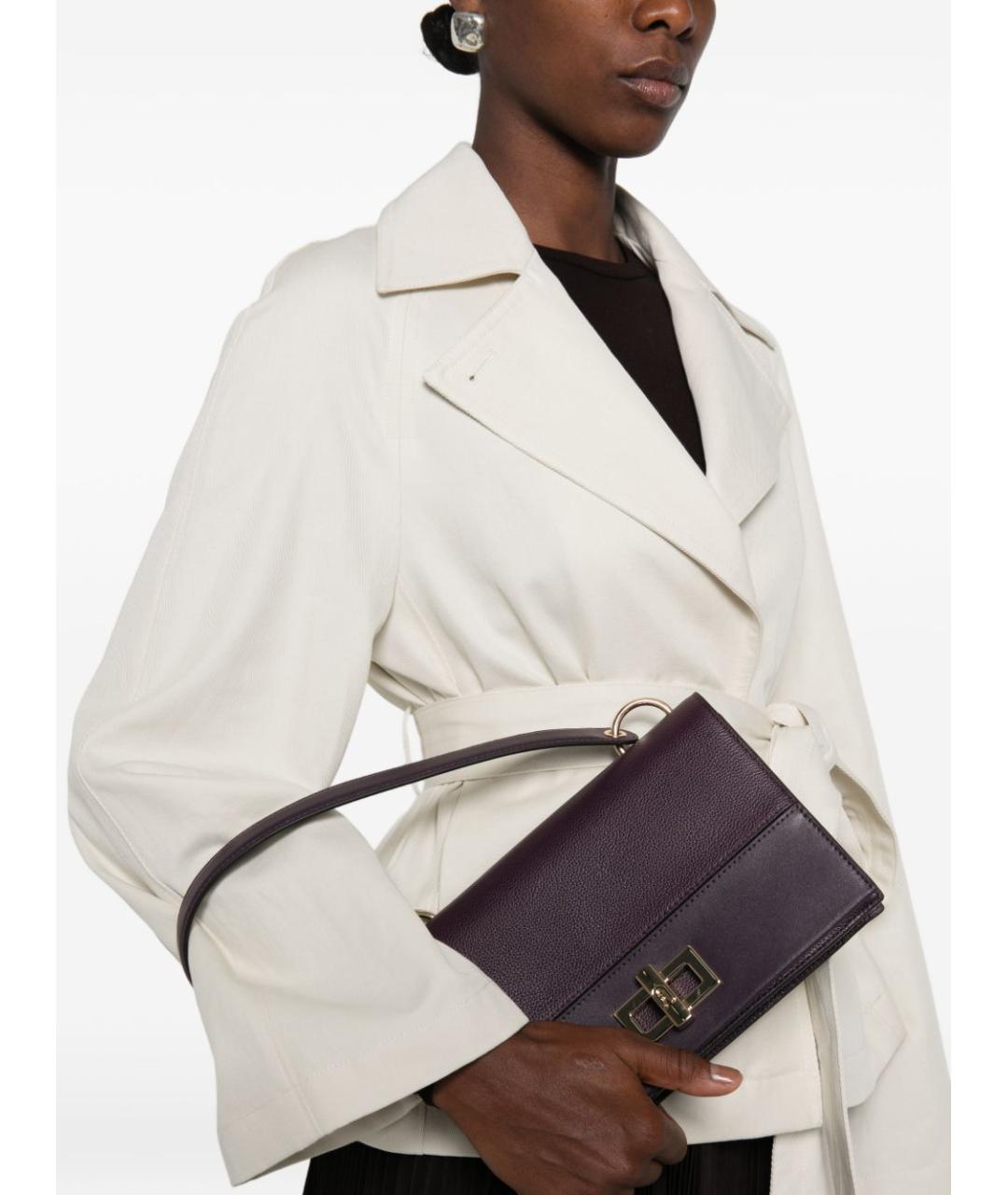 FURLA Фиолетовая кожаная сумка через плечо, фото 2