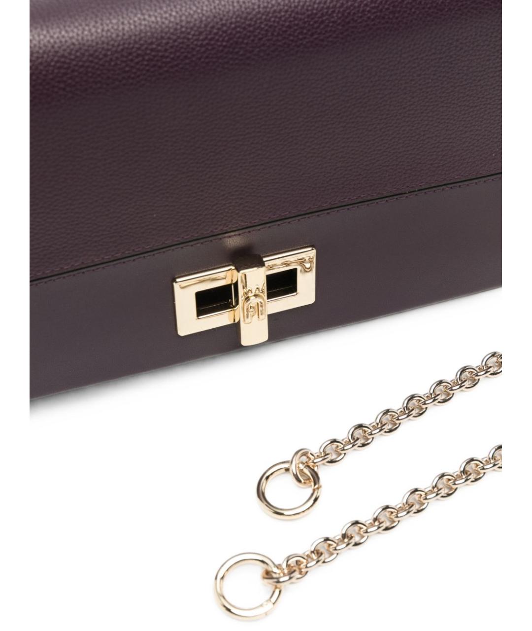 FURLA Фиолетовая кожаная сумка через плечо, фото 5