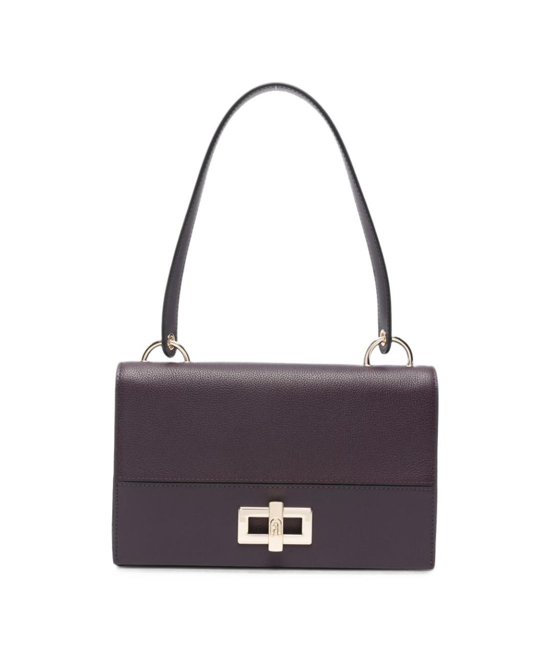 FURLA Фиолетовая кожаная сумка через плечо, фото 1