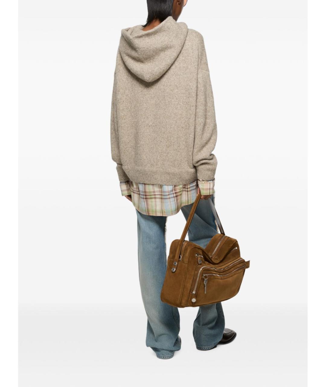 ACNE STUDIOS Бежевый шерстяной джемпер / свитер, фото 7