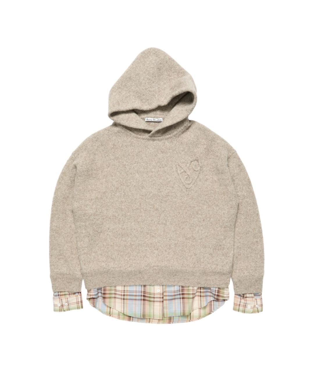 ACNE STUDIOS Бежевый шерстяной джемпер / свитер, фото 8