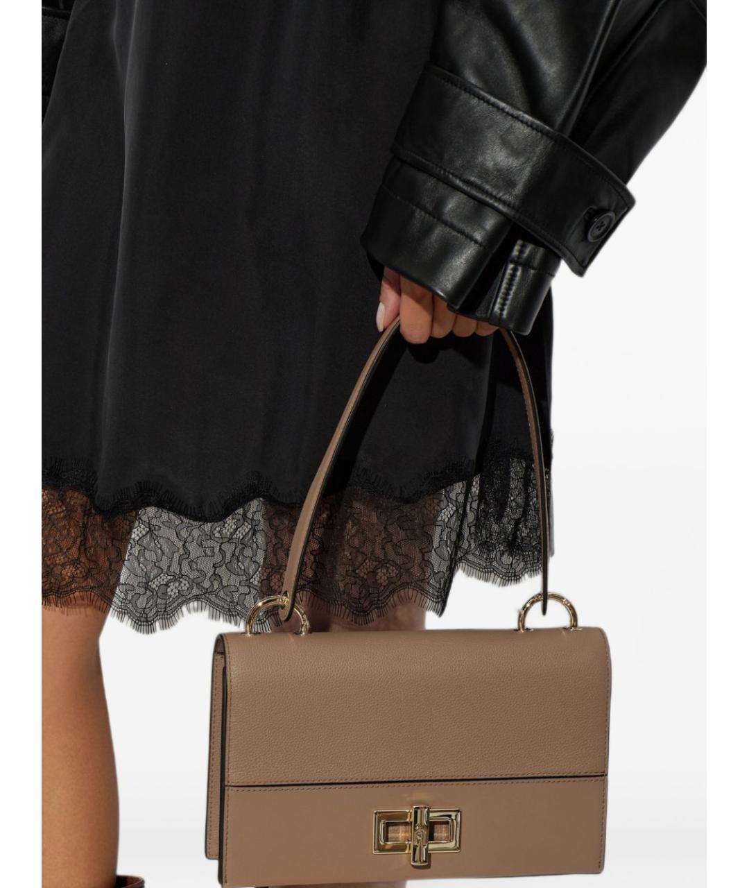 FURLA Коричневая кожаная сумка через плечо, фото 3