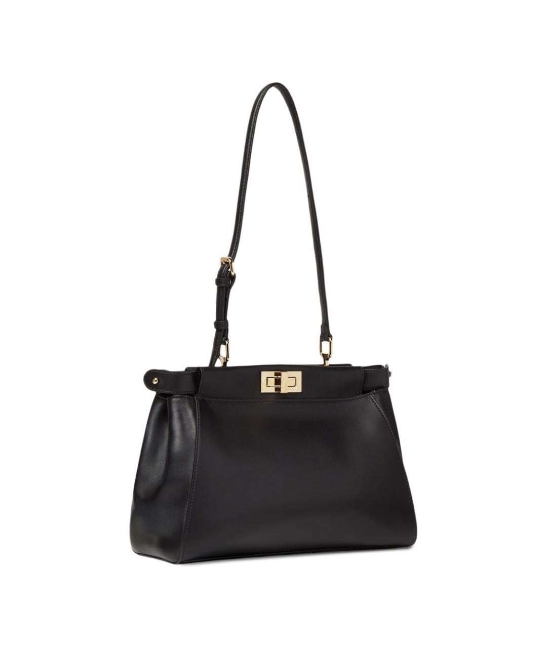 FENDI Черная кожаная сумка тоут, фото 4