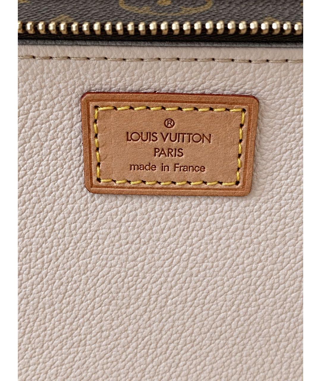 LOUIS VUITTON Коричневая косметичка из канвы, фото 4