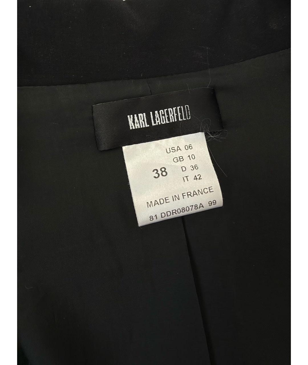 KARL LAGERFELD Черное хлопковое повседневное платье, фото 3
