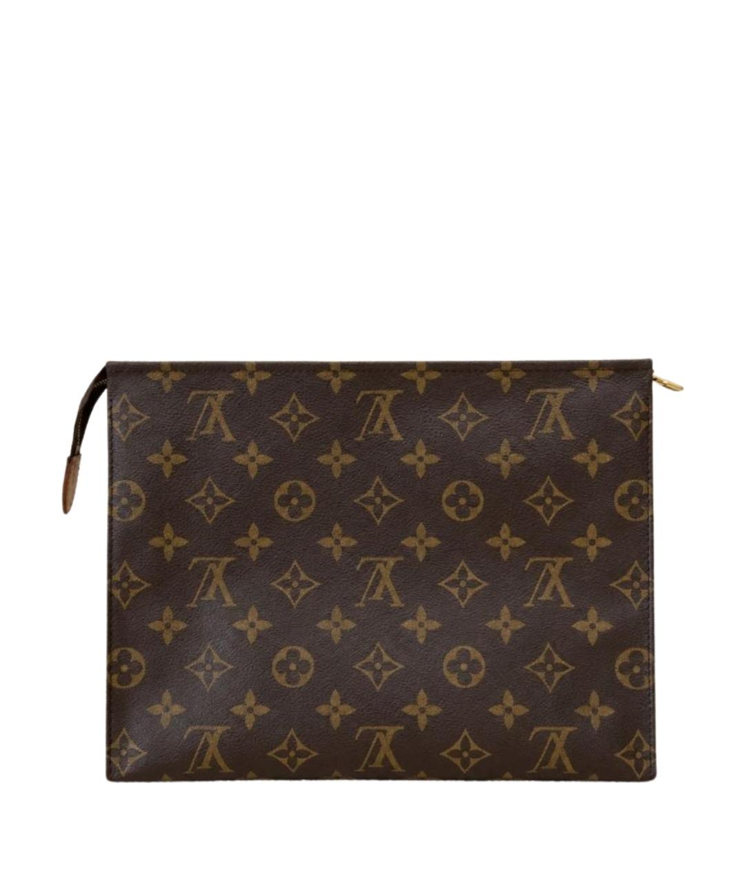 LOUIS VUITTON Коричневая косметичка из канвы, фото 1
