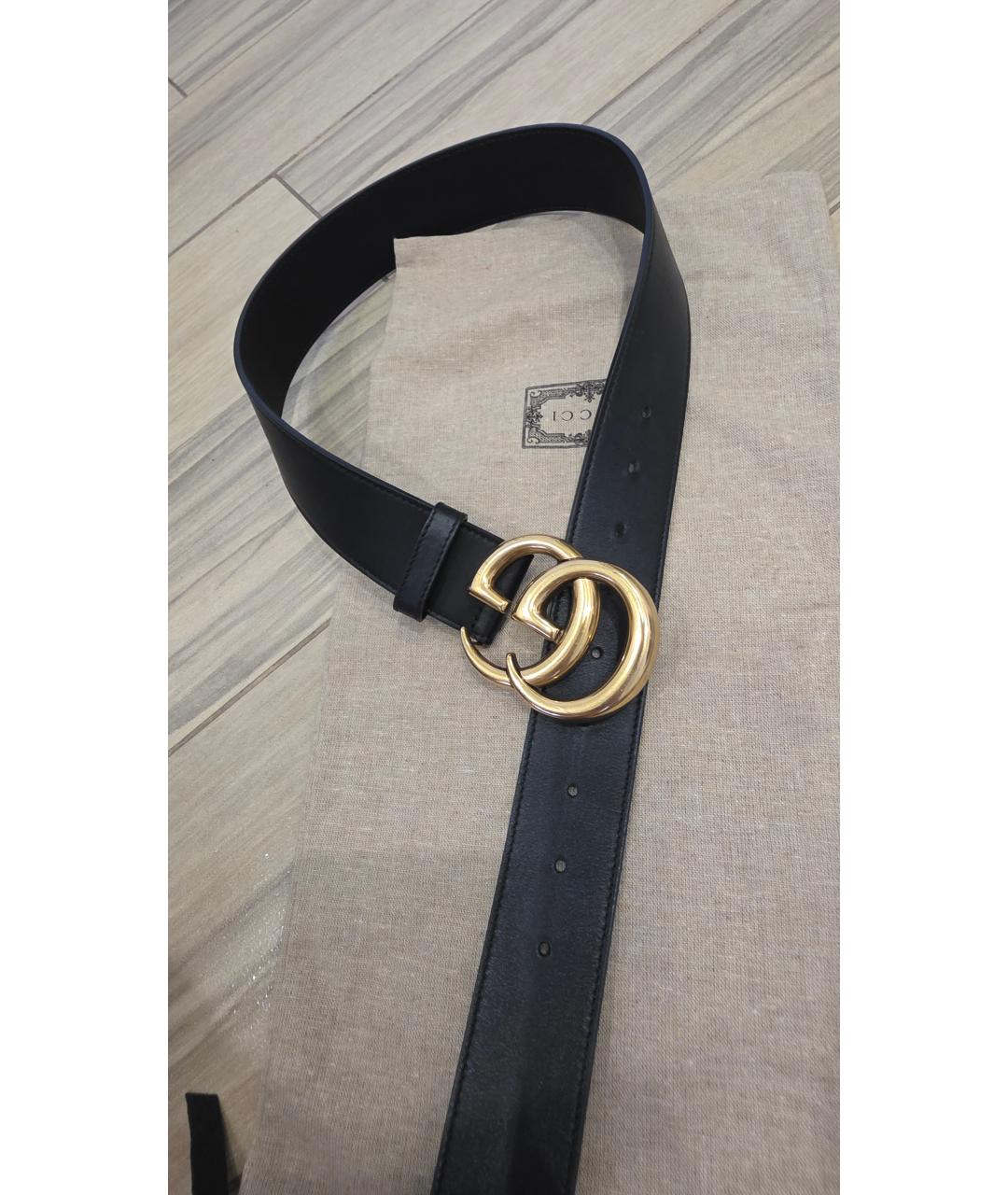 GUCCI Черный кожаный ремень, фото 7