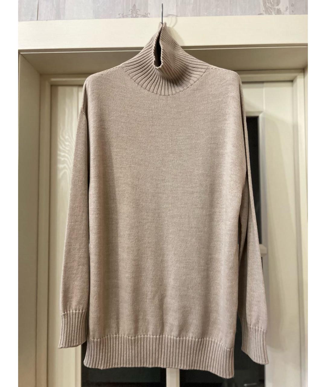 MAX MARA Бежевый кашемировый джемпер / свитер, фото 9