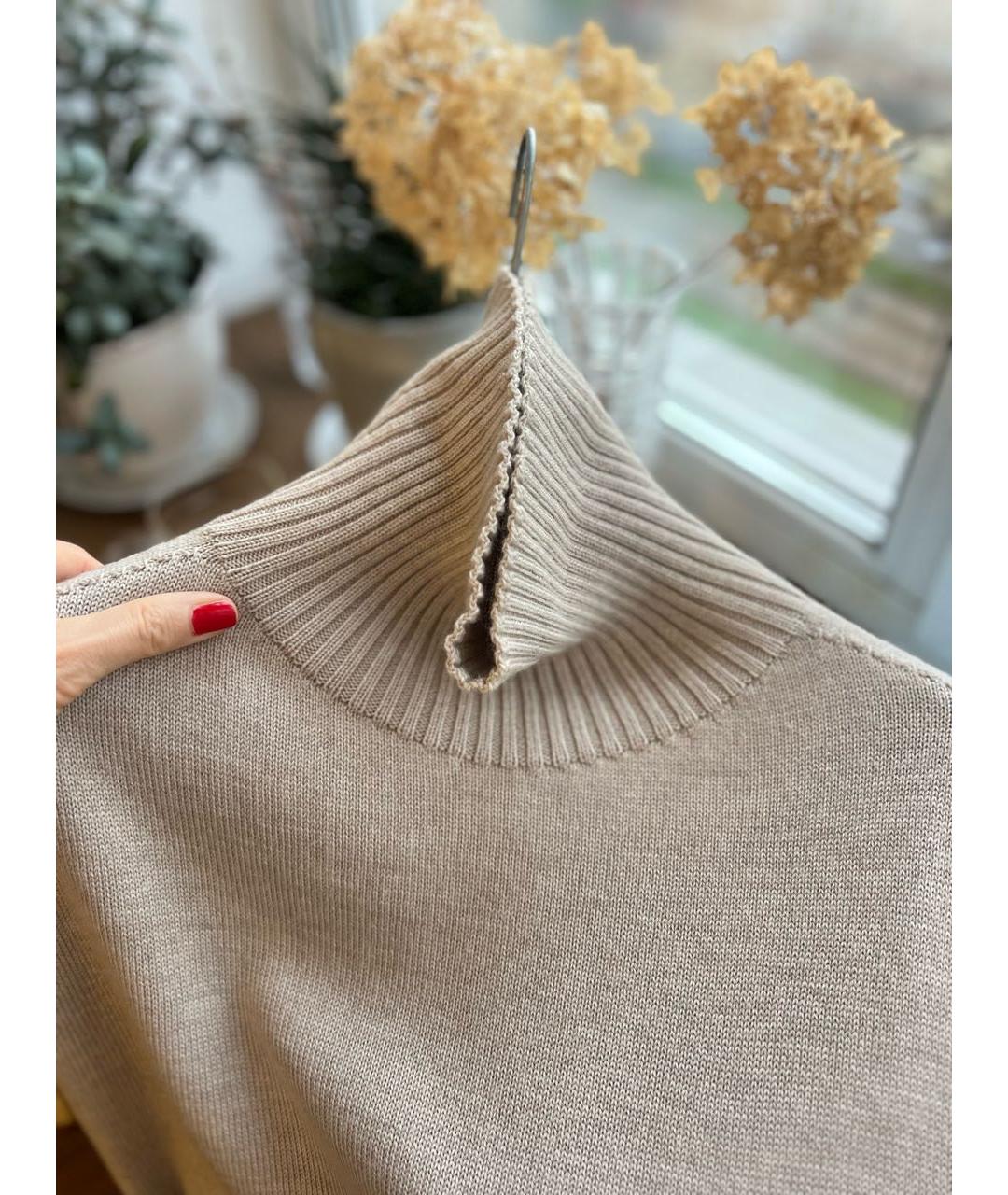 MAX MARA Бежевый кашемировый джемпер / свитер, фото 3