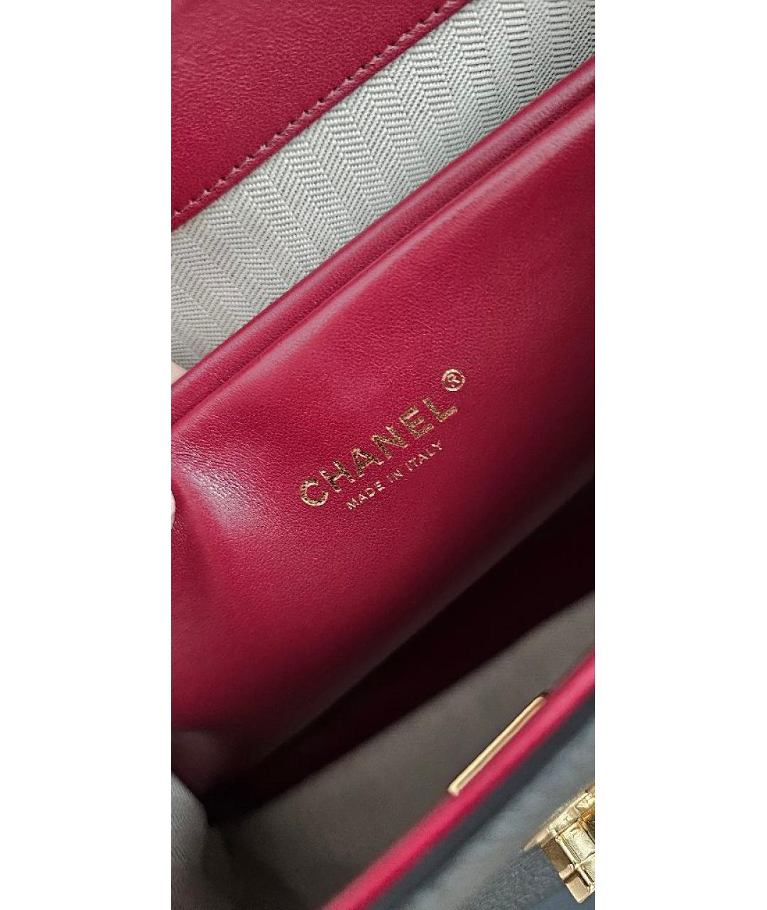 CHANEL Черная кожаная сумка через плечо, фото 6