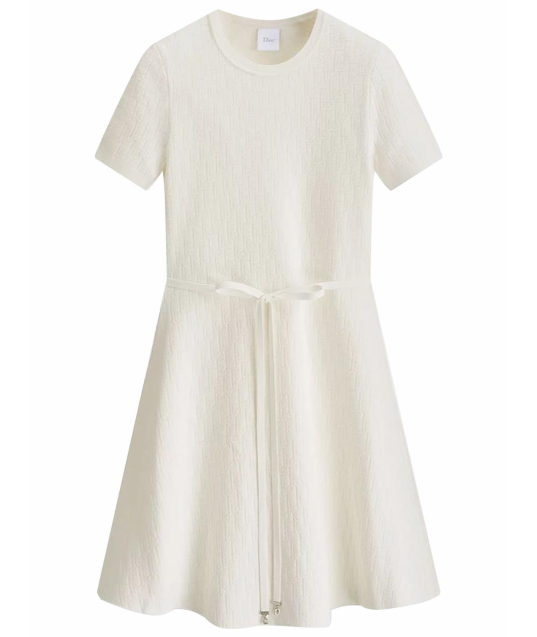 CHRISTIAN DIOR Белое вискозное повседневное платье, фото 1