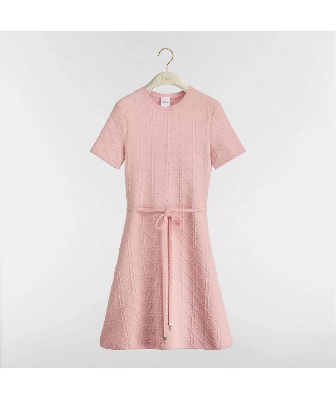 CHRISTIAN DIOR Розовое вискозное повседневное платье, фото 9