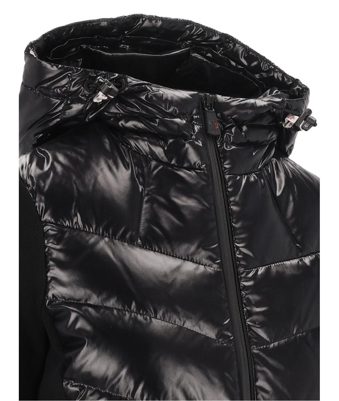 MONCLER GRENOBLE Черная полиэстеровая куртка, фото 4