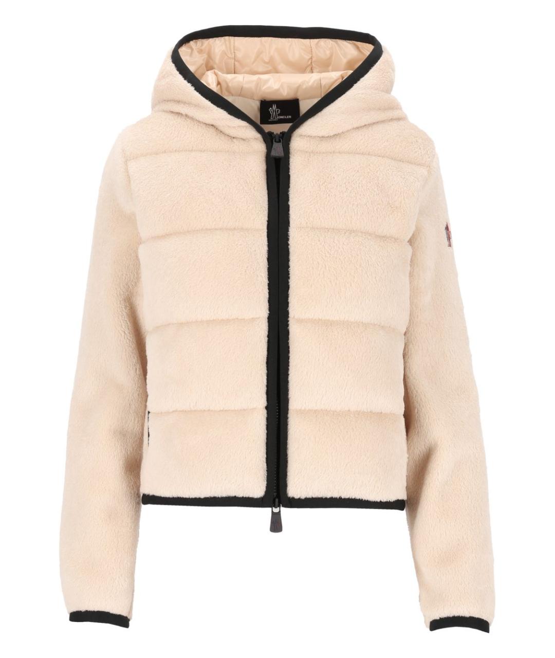 MONCLER GRENOBLE Бежевая полиэстеровая куртка, фото 1