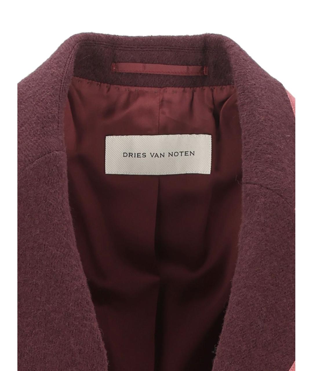 DRIES VAN NOTEN Бордовый шерстяной жакет/пиджак, фото 3