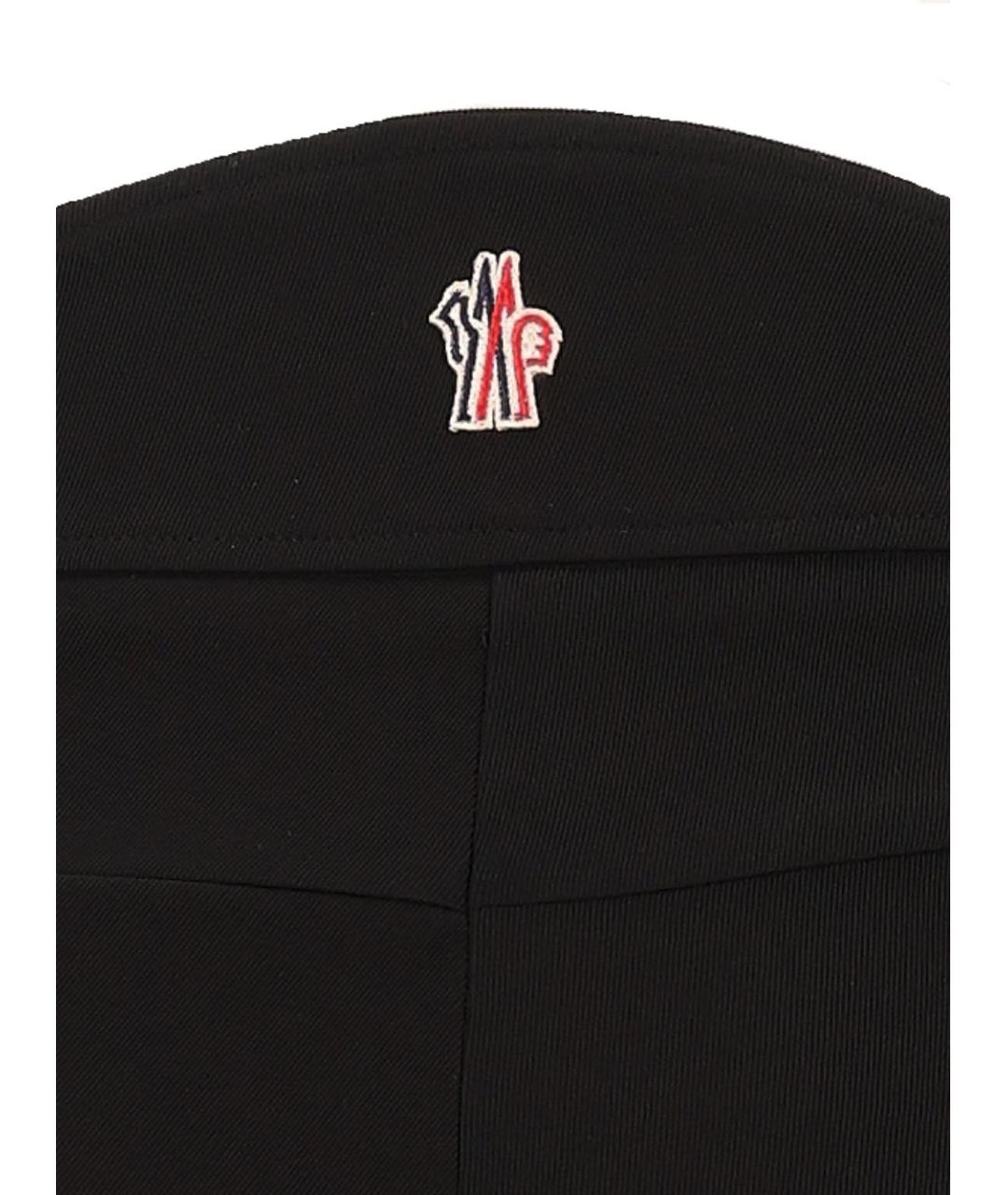 MONCLER GRENOBLE Черные полиамидовые брюки узкие, фото 4