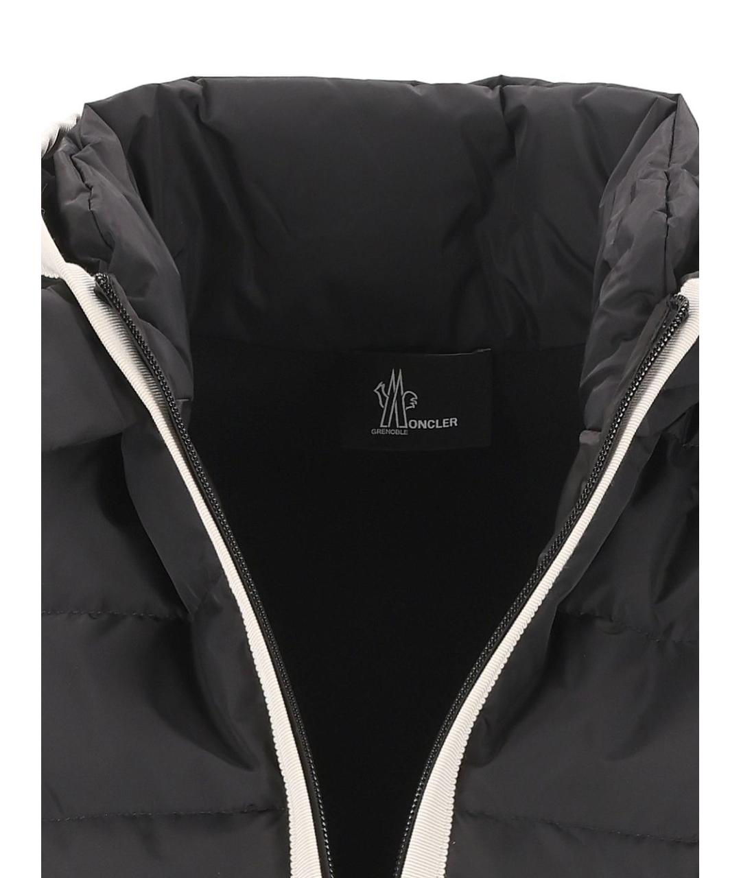 MONCLER GRENOBLE Черный полиэстеровый пуховик, фото 4