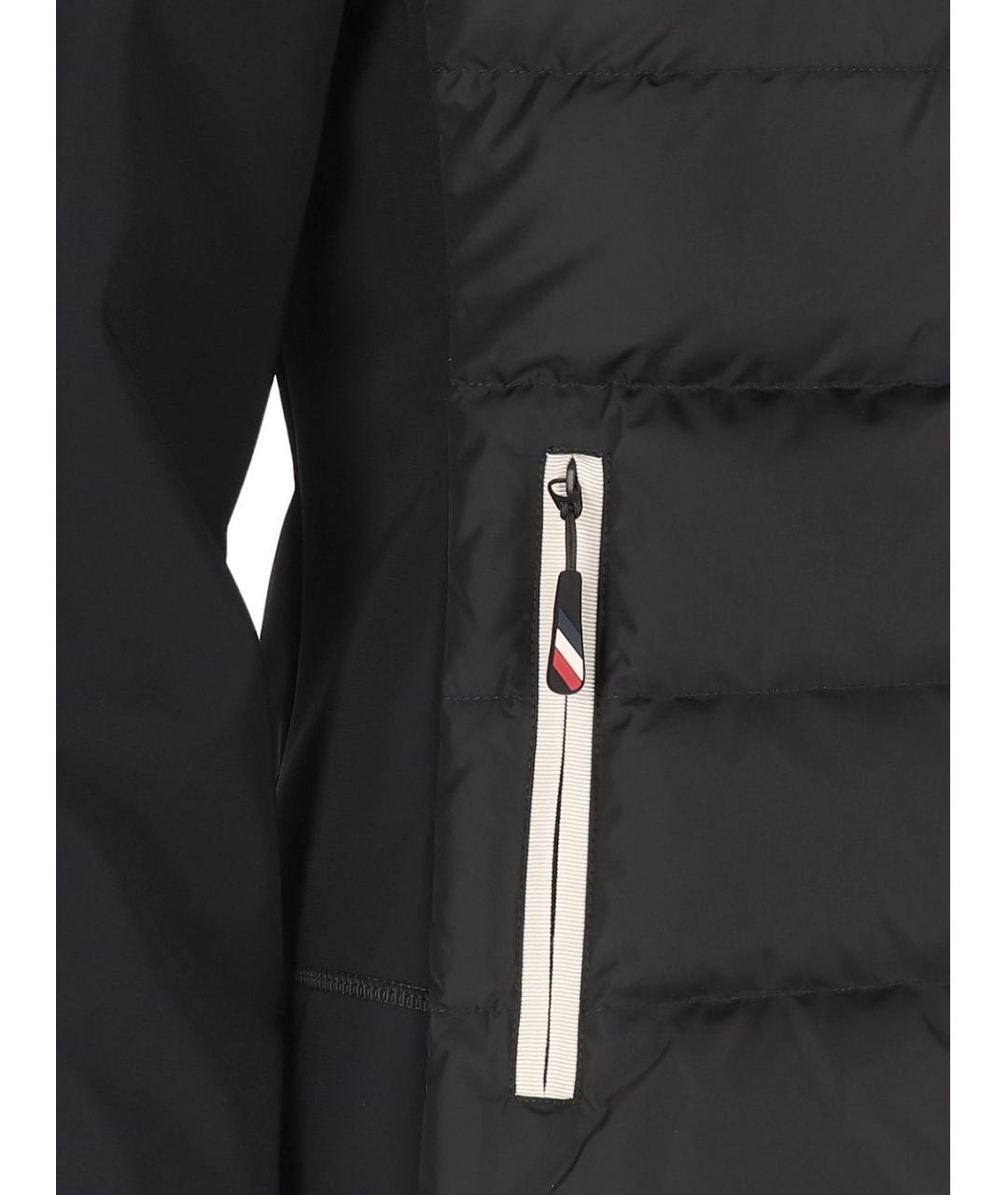 MONCLER GRENOBLE Черный полиэстеровый пуховик, фото 6