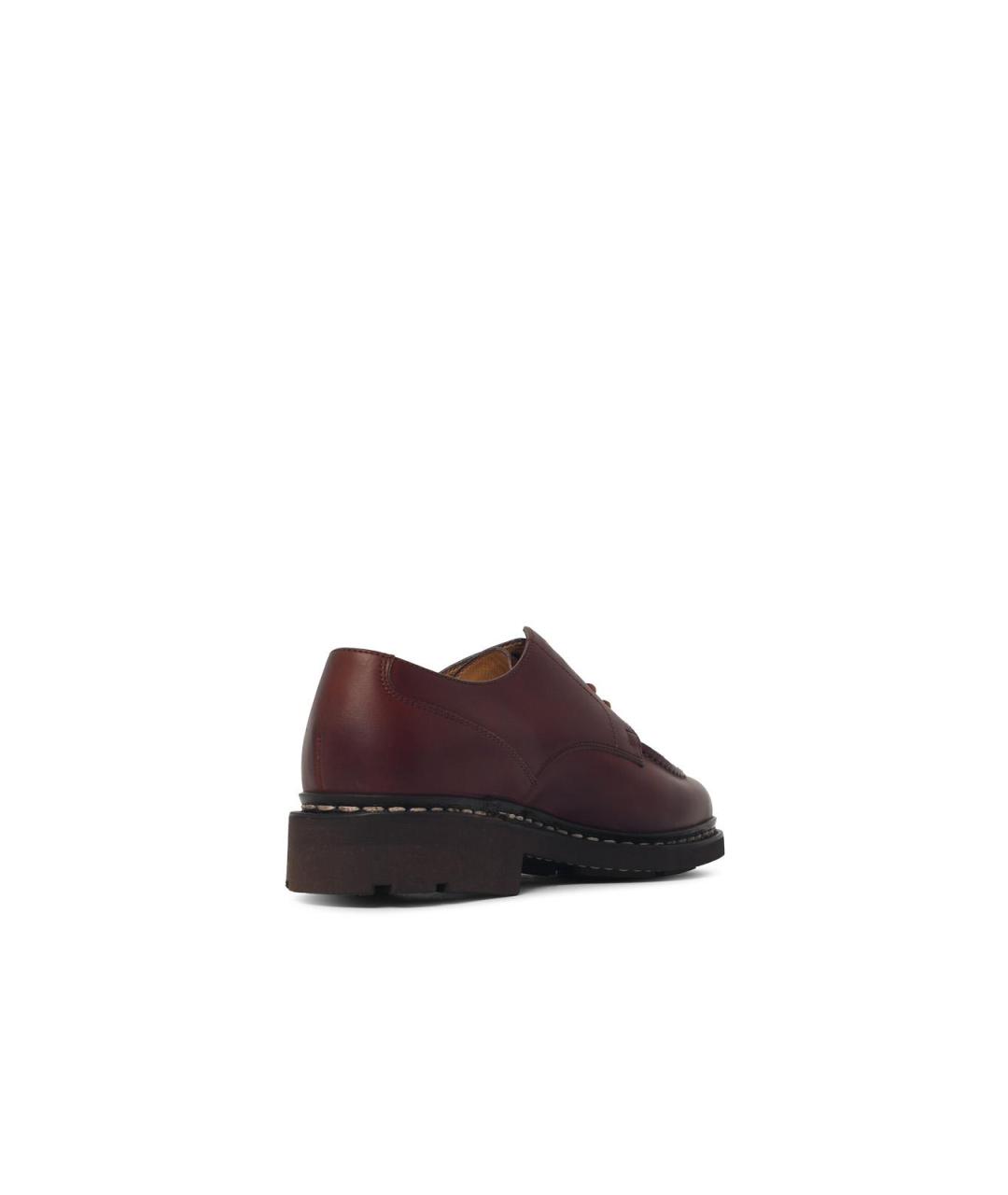PARABOOT Коричневые кожаные низкие ботинки, фото 3