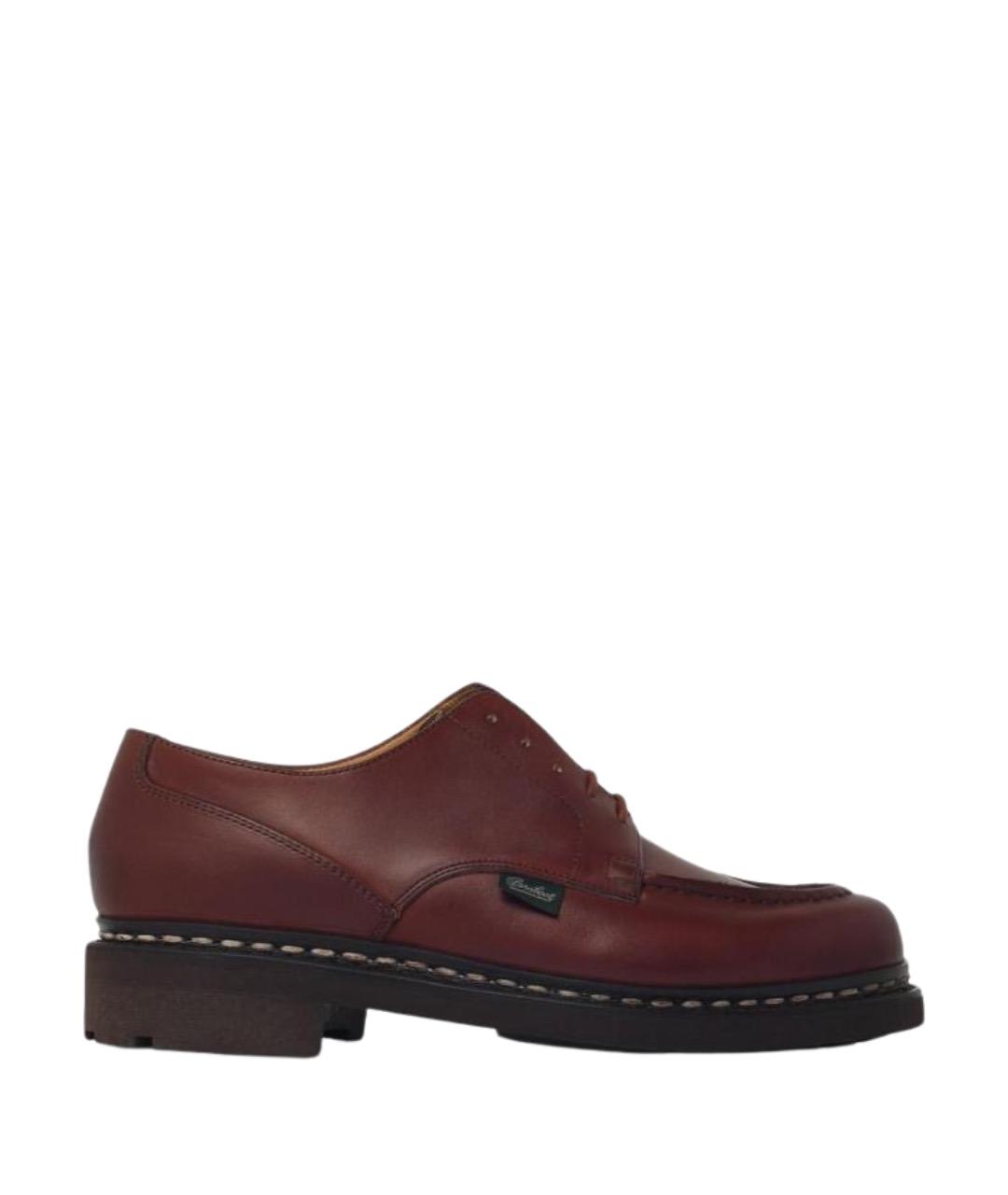 PARABOOT Коричневые кожаные низкие ботинки, фото 1
