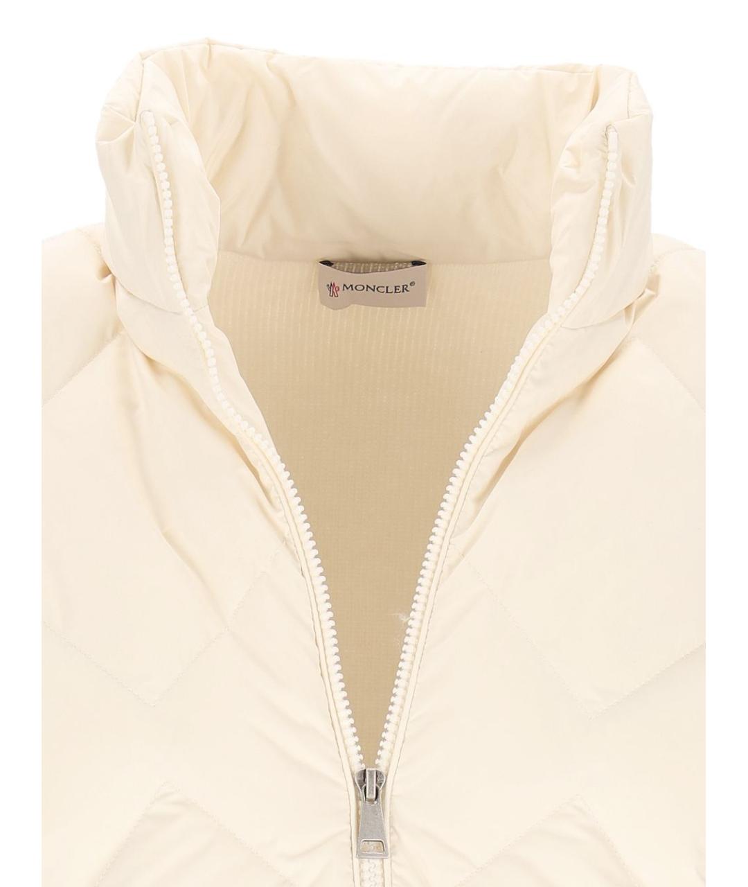 MONCLER Белый полиэстеровый кардиган, фото 4