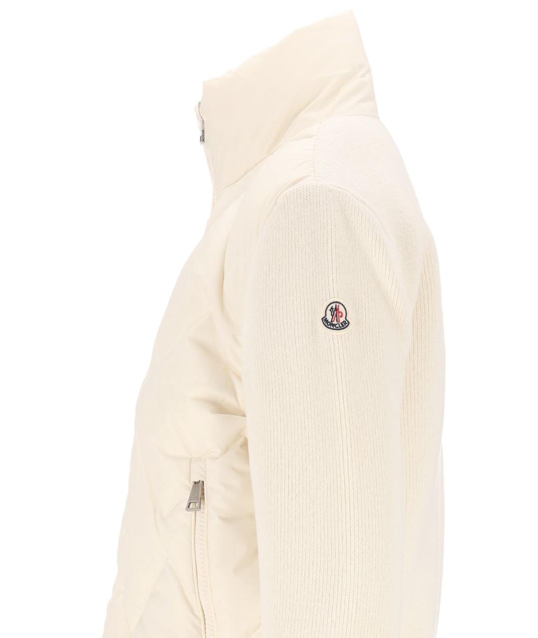 MONCLER Белый полиэстеровый кардиган, фото 3
