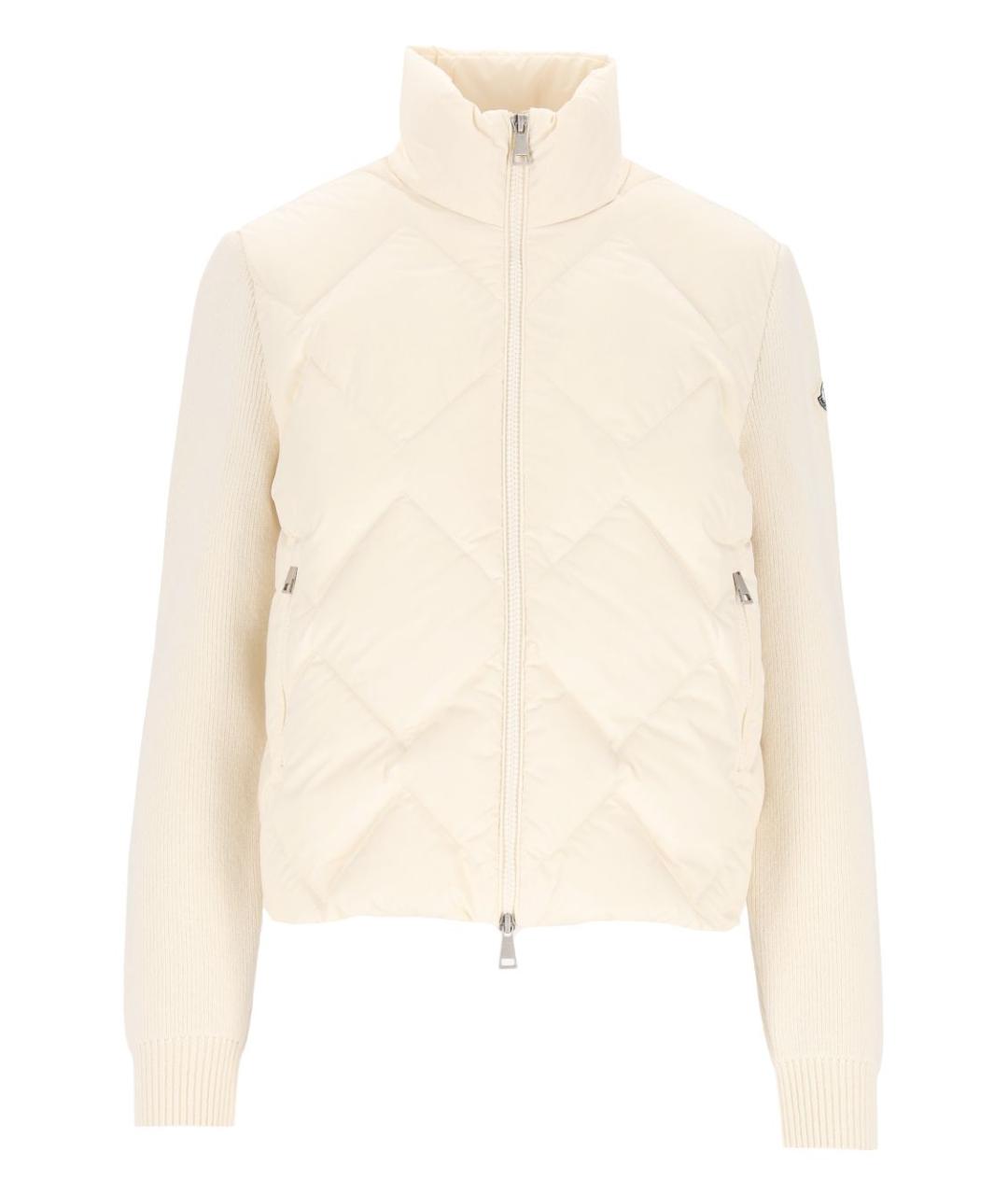 MONCLER Белый полиэстеровый кардиган, фото 1