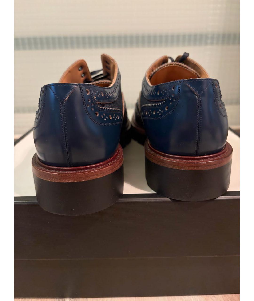 LOUIS VUITTON Темно-синие кожаные туфли, фото 4