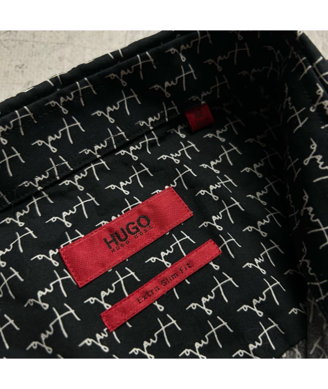 HUGO BOSS Черная хлопковая кэжуал рубашка, фото 3
