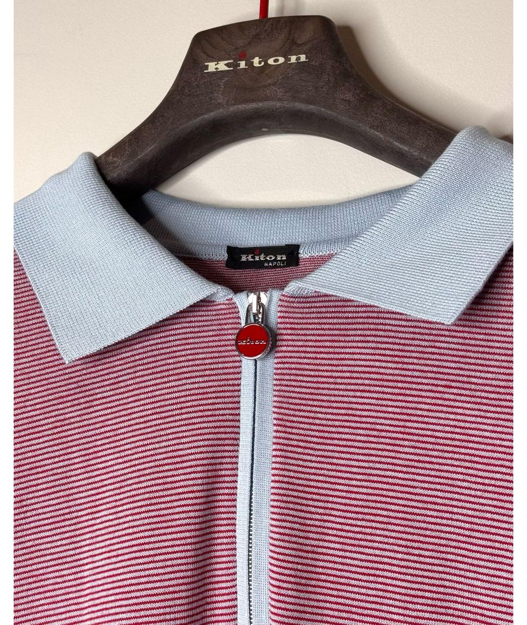 KITON Красная хлопковая футболка, фото 4