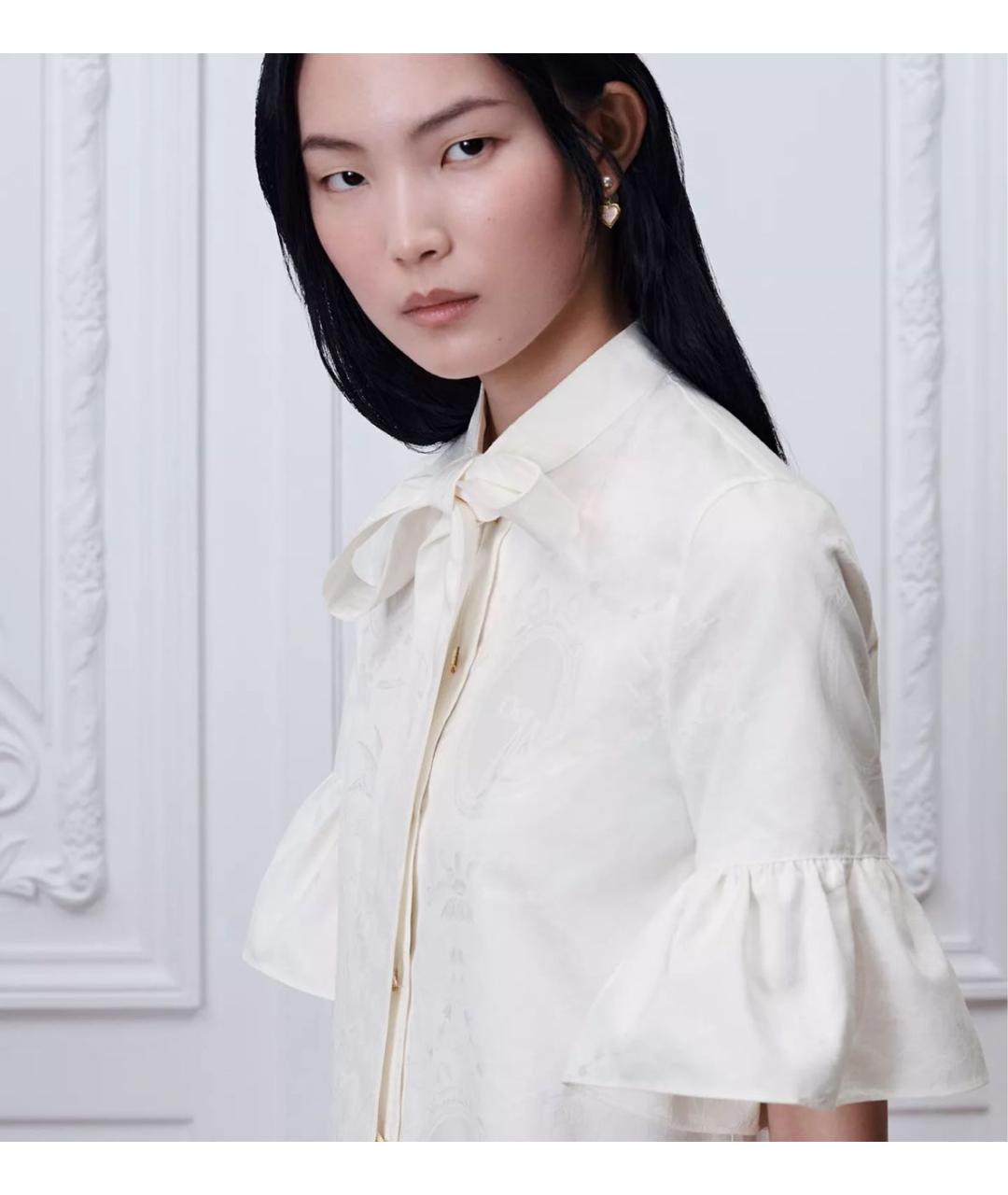 CHRISTIAN DIOR Белое хлопковое повседневное платье, фото 5