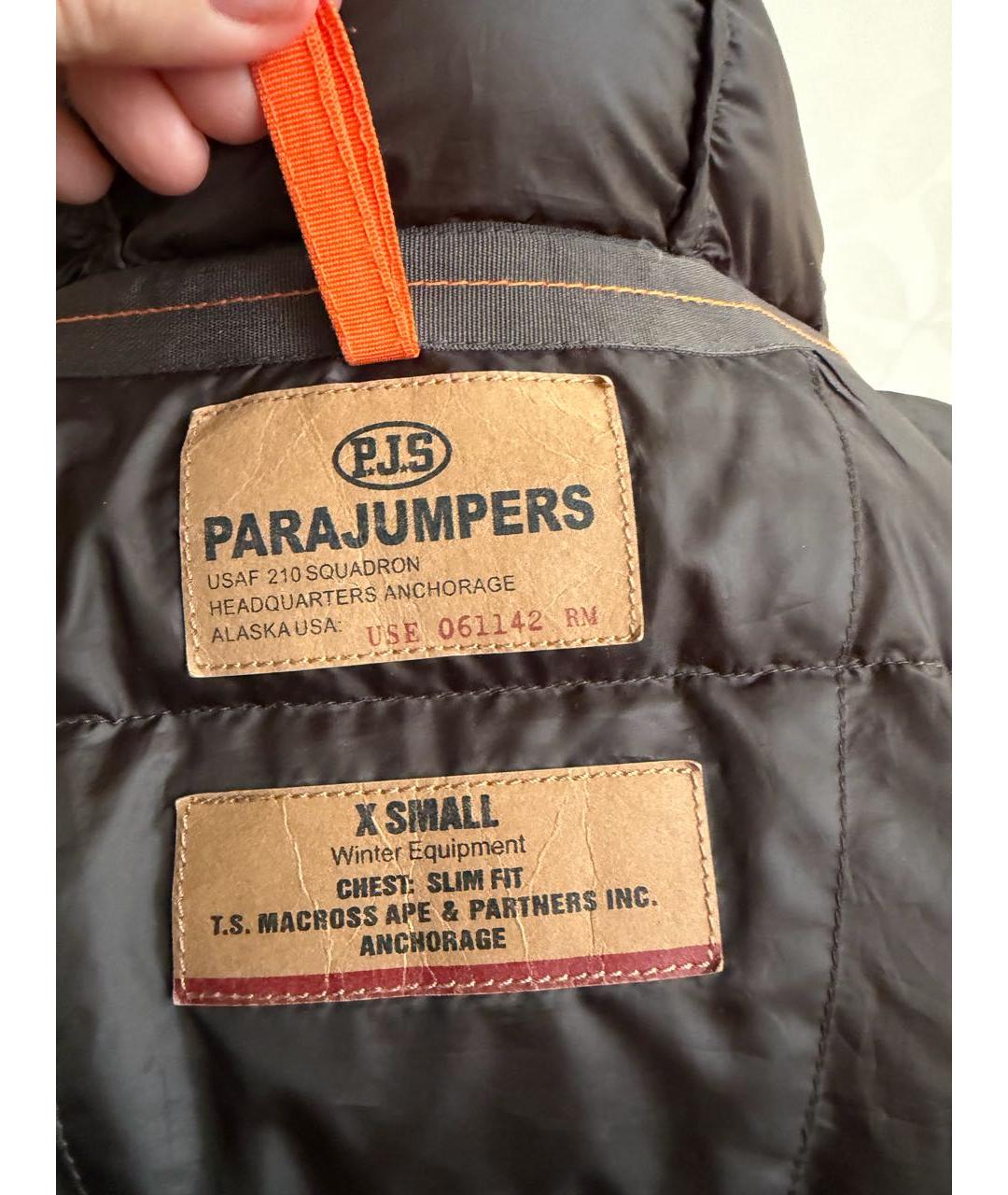 PARAJUMPERS Коричневый полиэстеровый пуховик, фото 6