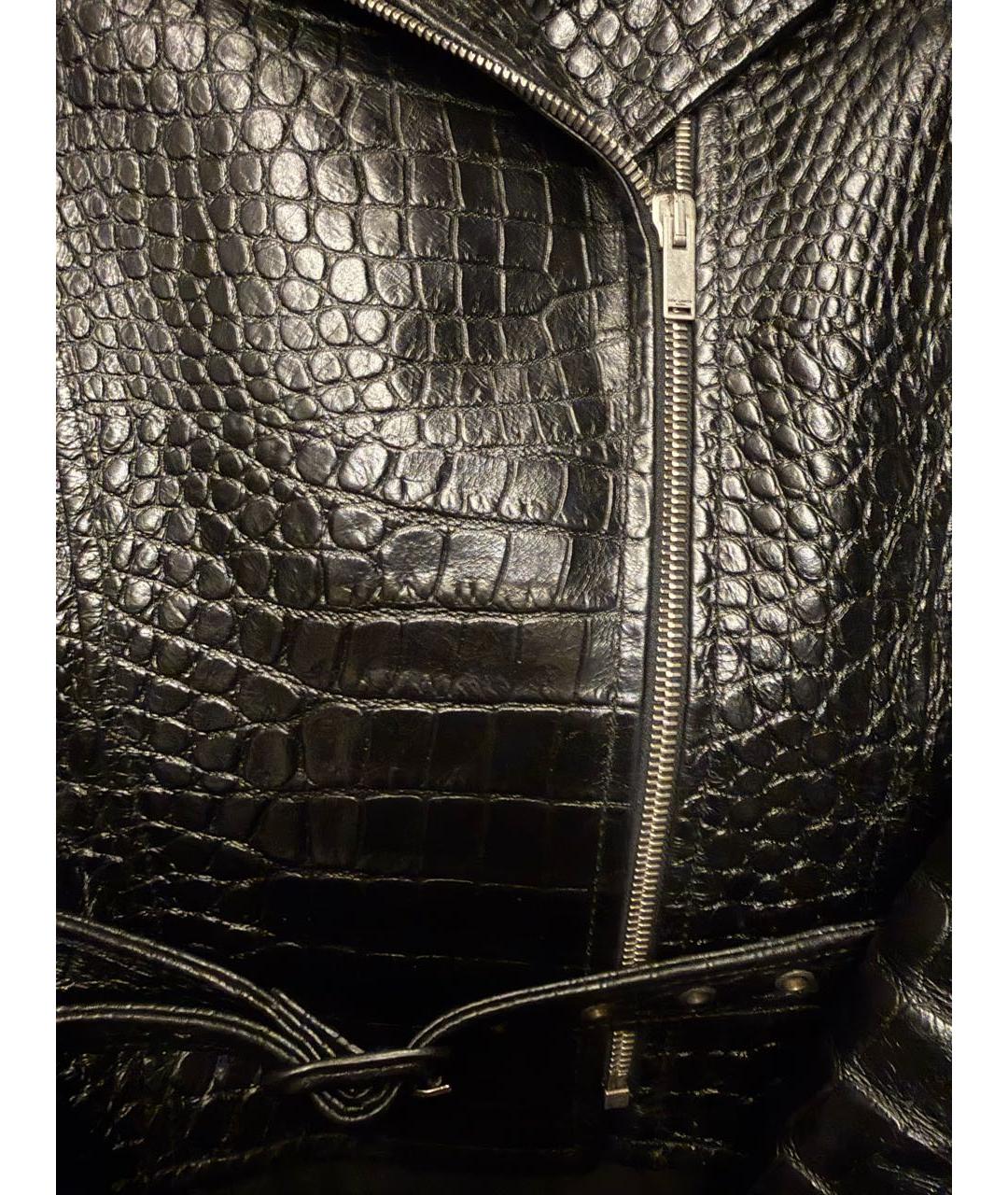 SAINT LAURENT Черная кожаная куртка, фото 2