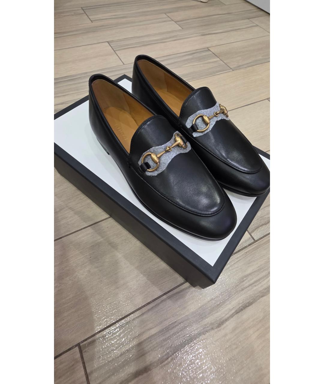 GUCCI Черные кожаные лоферы, фото 3